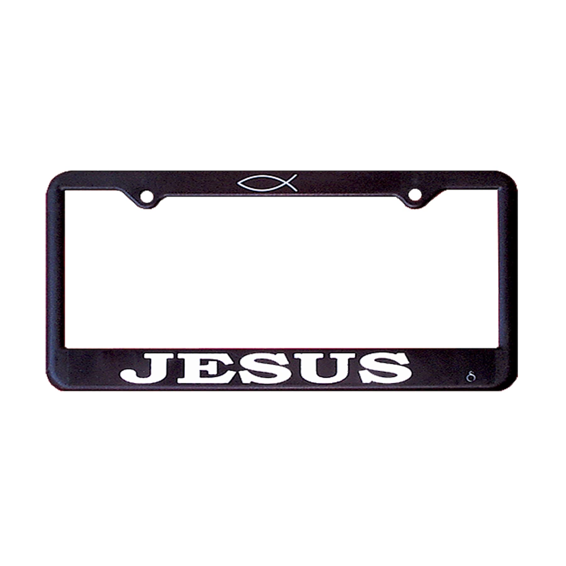 Jesus/Fish License Plate Frame | Universal Car License Plate Cover | Rust-Proof, Weather-Proof | Durable Plastic License Plate H