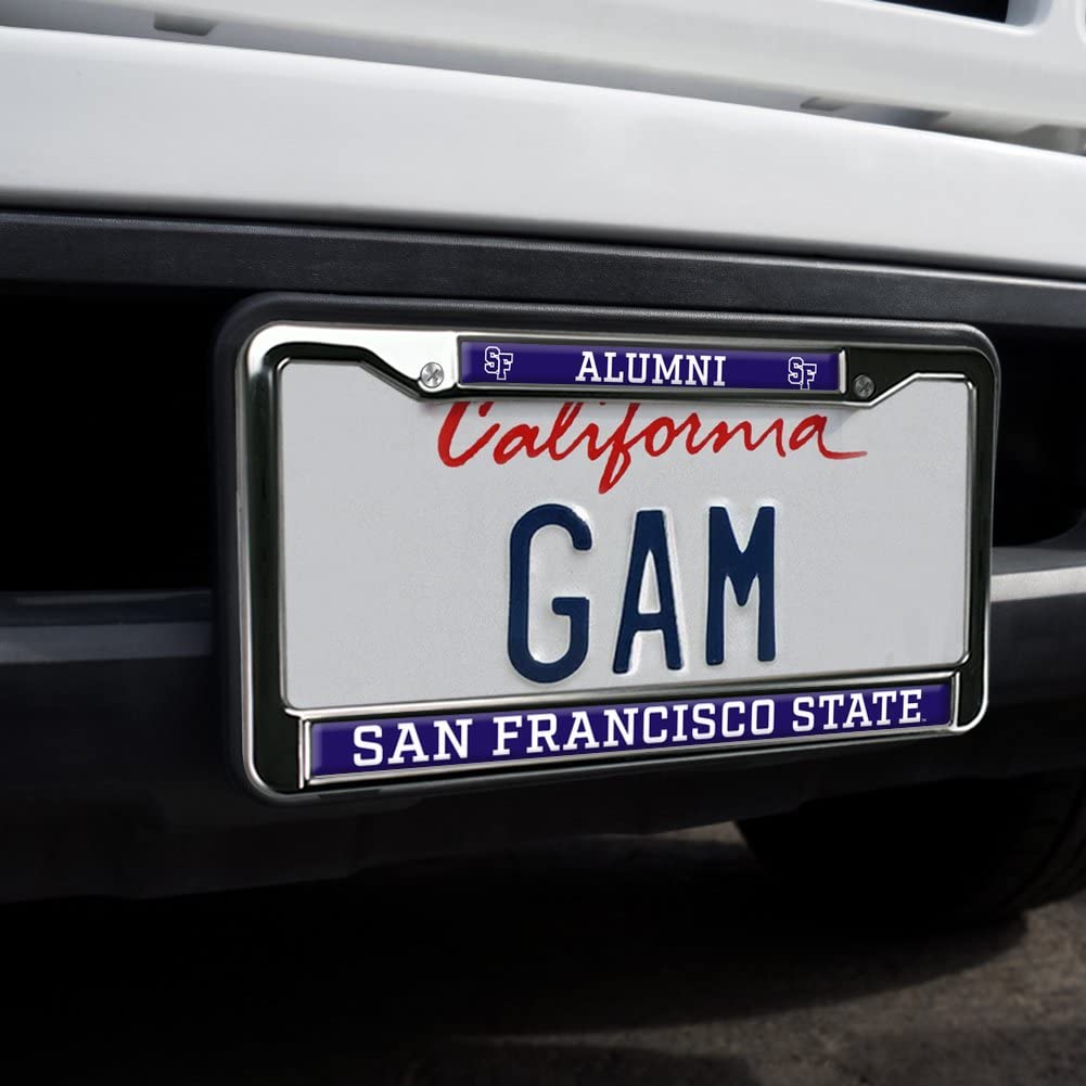 San Francisco State Alumni Logo Full Size Standard License Plate Metal Frame