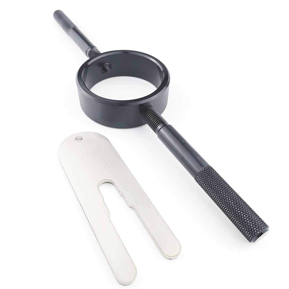 CORINTH Universal Motorcycle Fork Spring Compressor Tool Kit - Aircraft Grade 6061 Aluminum for Most Upside Down Streetbike Forks