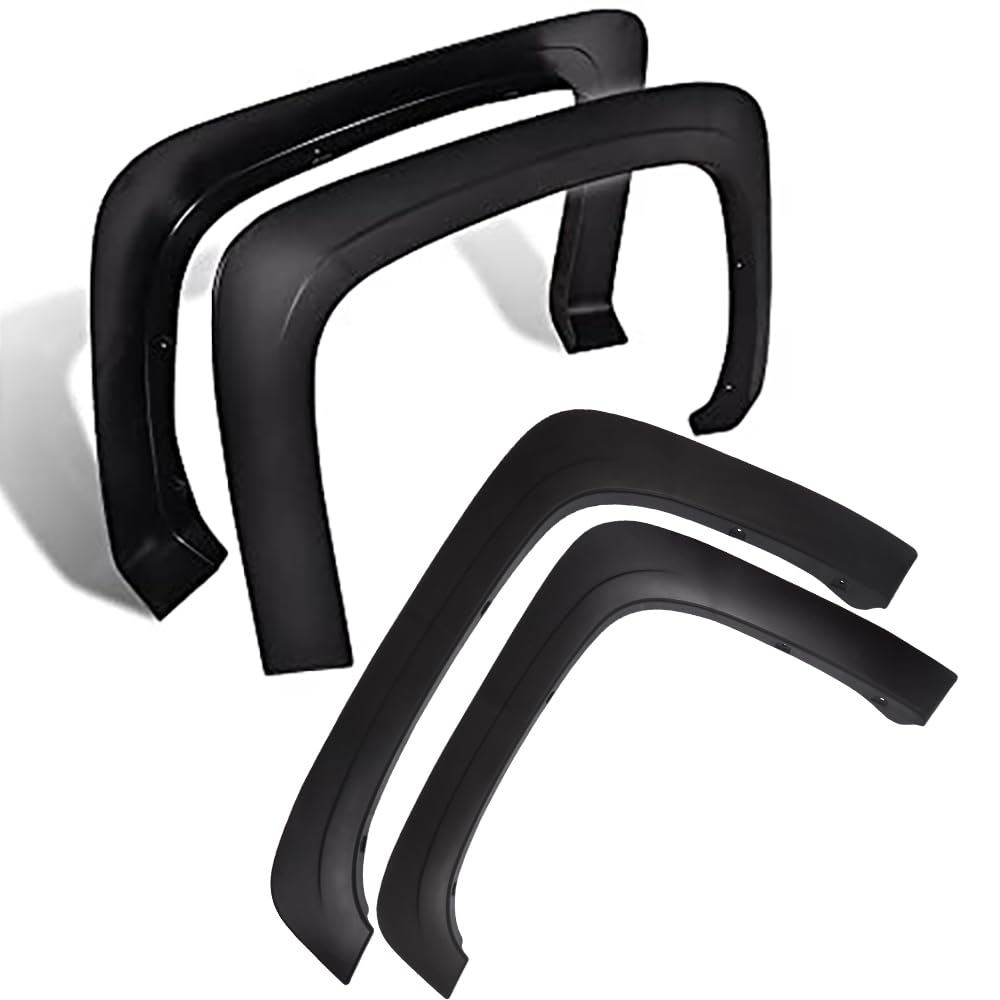 PIT66 Fender Flares, Fit 2007-2013 Chevy Silverado 1500, Fit 2007-2013 Silverado 2500HD/3500HD 78.0/97.6 Long Bed (Not for D