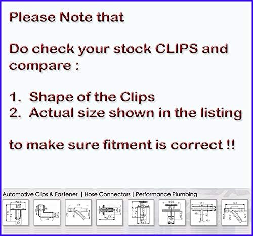 Autobahn88 Retainer Clip For Metallic Grommet Clip For Bumper, Compatible With Ford,Mazda (Oem: F32Z17C756S, Gj2150049) (Pack Of
