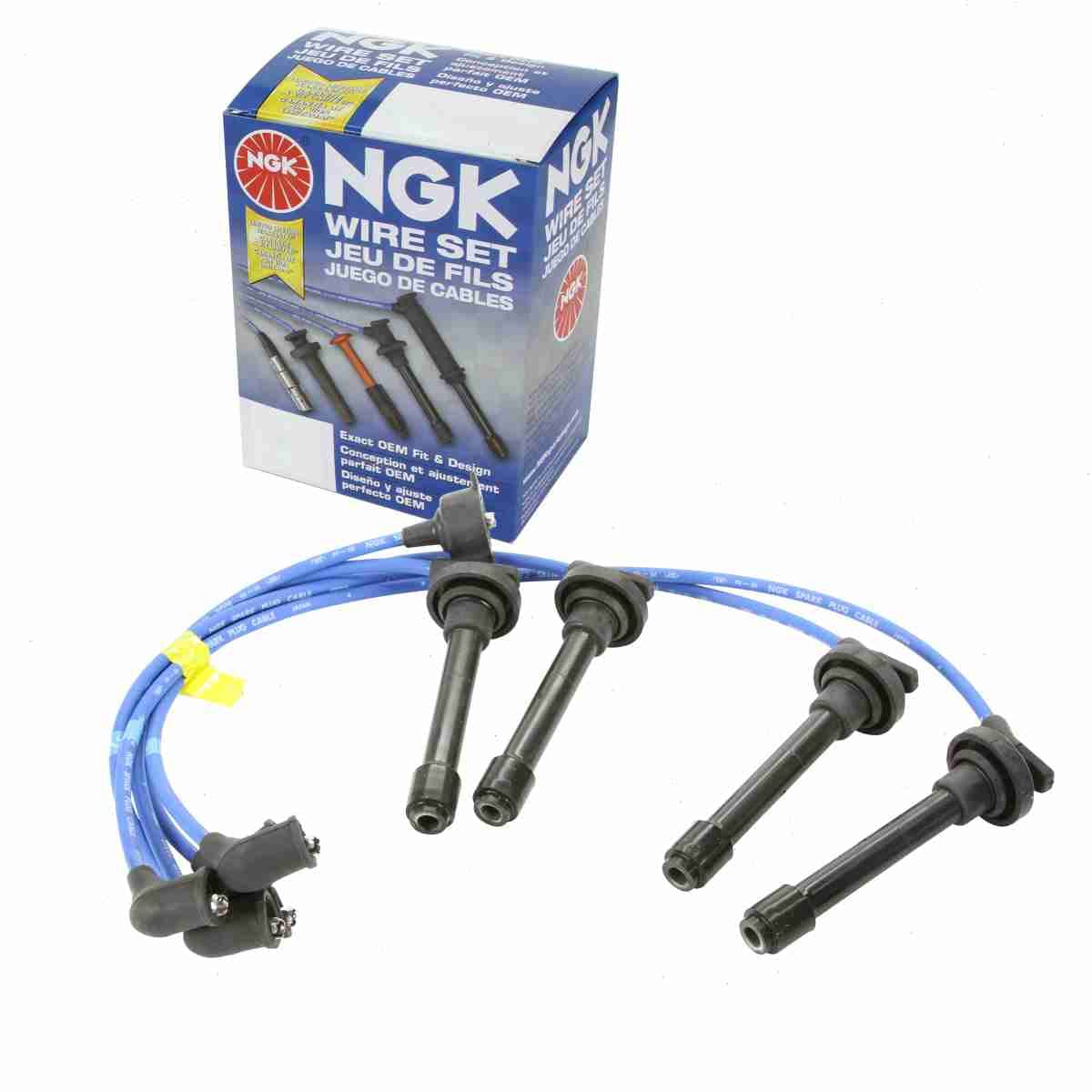 NGK Spark Plug Wire Set compatible with Honda Prelude 2.2L L4 1993-2001