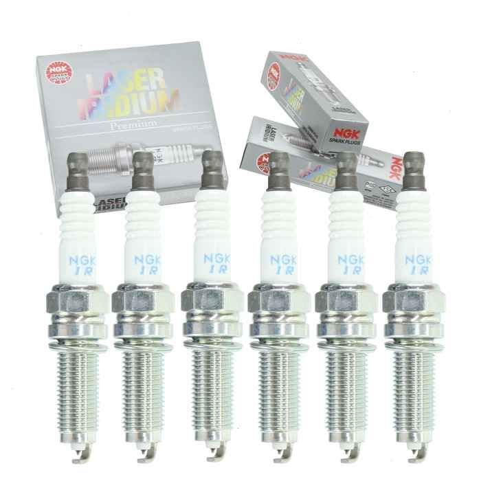 6 pc NGK Laser Iridium Spark Plugs compatible with Honda Pilot 3.5L V6 2009-2011