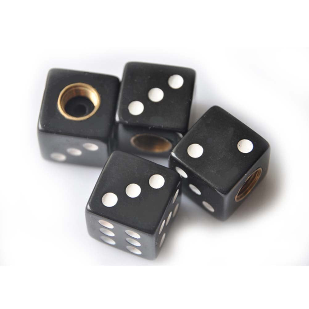 Custom Accessories 16114 Black Dice Style Valve Cap