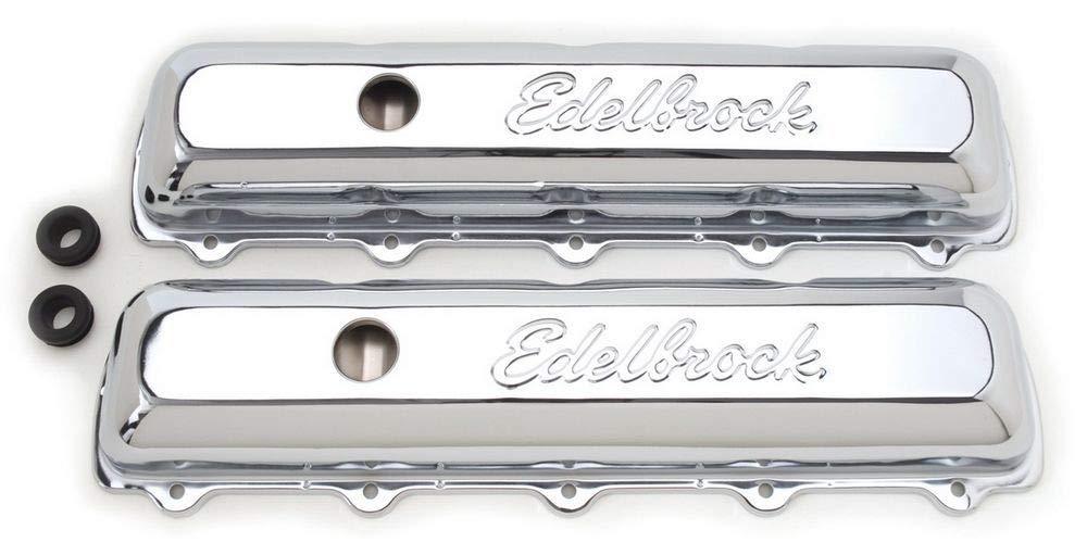 Edelbrock 4485 Signature Series Chrome Valve Covers - Set of 2