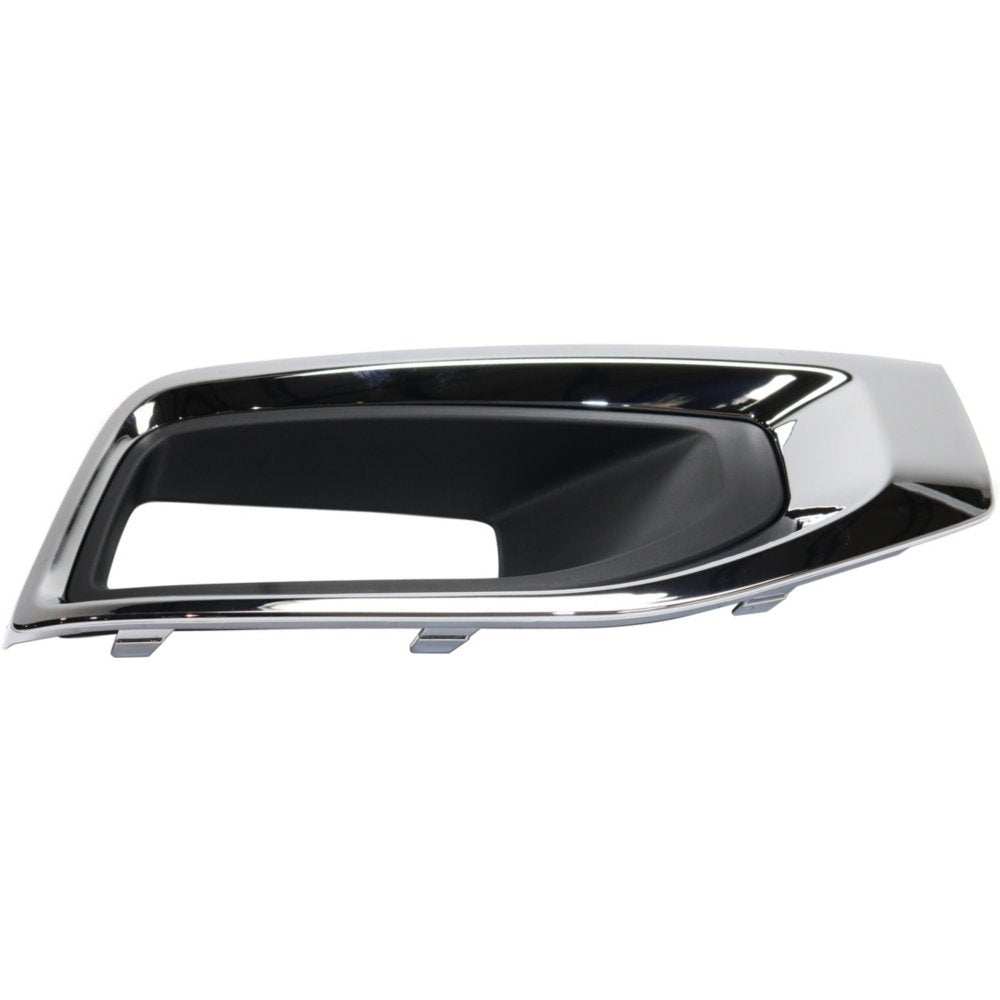 Evan Fischer Front Driver Side Fog Light Trim Compatible with 2015-2020 GMC Yukon, Fits Yukon XL, Primed with Chrome Bezel GM1038187