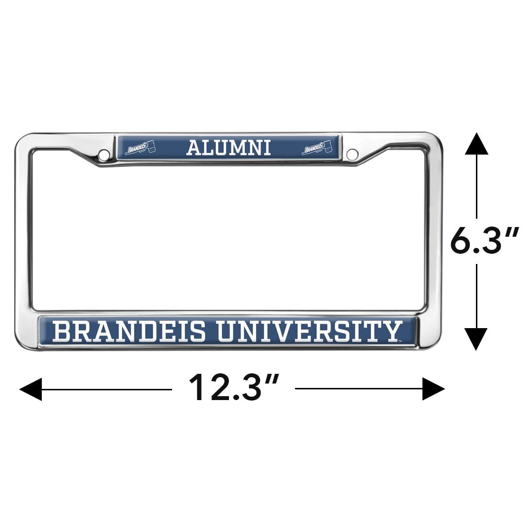 GRAPHICS & MORE Metal License Plate Frame - Brandeis University Alumni, Full Size, Brandeis Judges Color