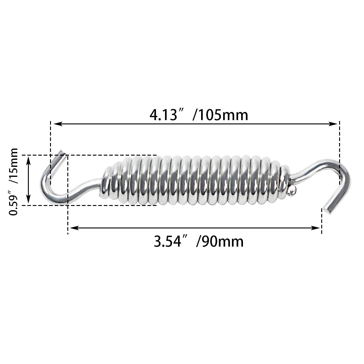 Fovplue Kickstand Spring, Jiffy Stand Spring For Harley Touring 2007-2024 And Softail 2007-2018, For Road Glide Road King Street Glide Electra Glide Tri Glide Ultra Limited, Chrome Plated,For 49725-07