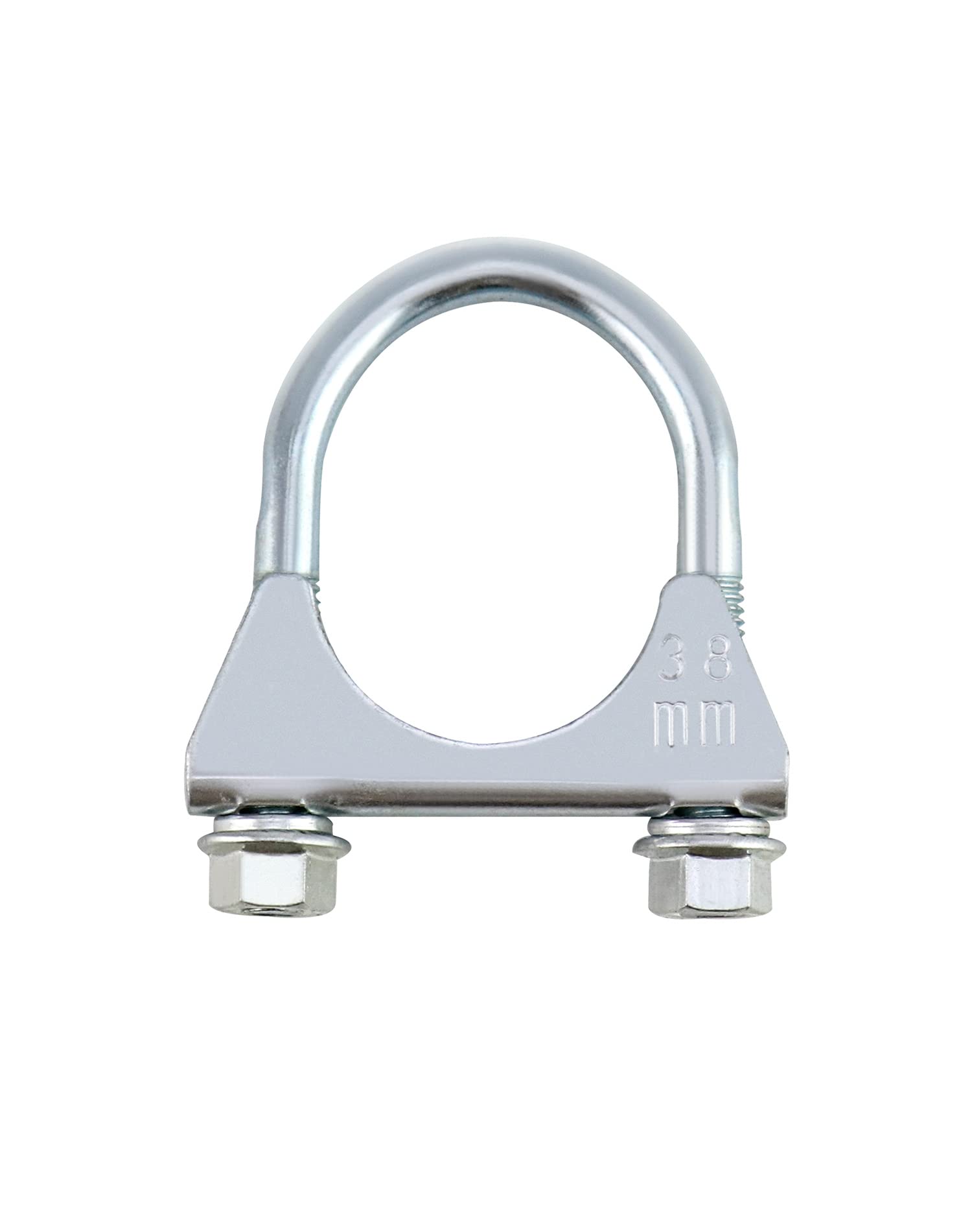 Qwork U-Bolt Muffler Tip Exhaust Hook, 1-1/2'' Od 2Pcs Stainless Steel Universal Silencer Exhaust Clip