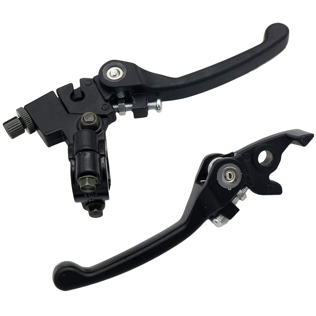 CNCMOTOK Black Folding Aluminum Clutch Brake Lever for 22mm 7/8 inch Handlebar 110cc 125cc 140cc TTR 125cc SSR Xmotos Apollo 125