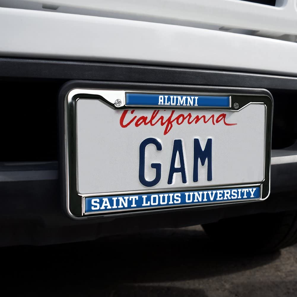 Saint Louis University Alumni Logo Full Size Standard License Plate Metal Frame