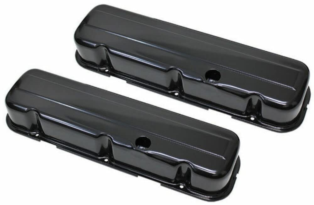 Pirate Mfg Tall Black Valve Covers, Compatible with Chevy BBC V8 396 427 454 502 1965-2000