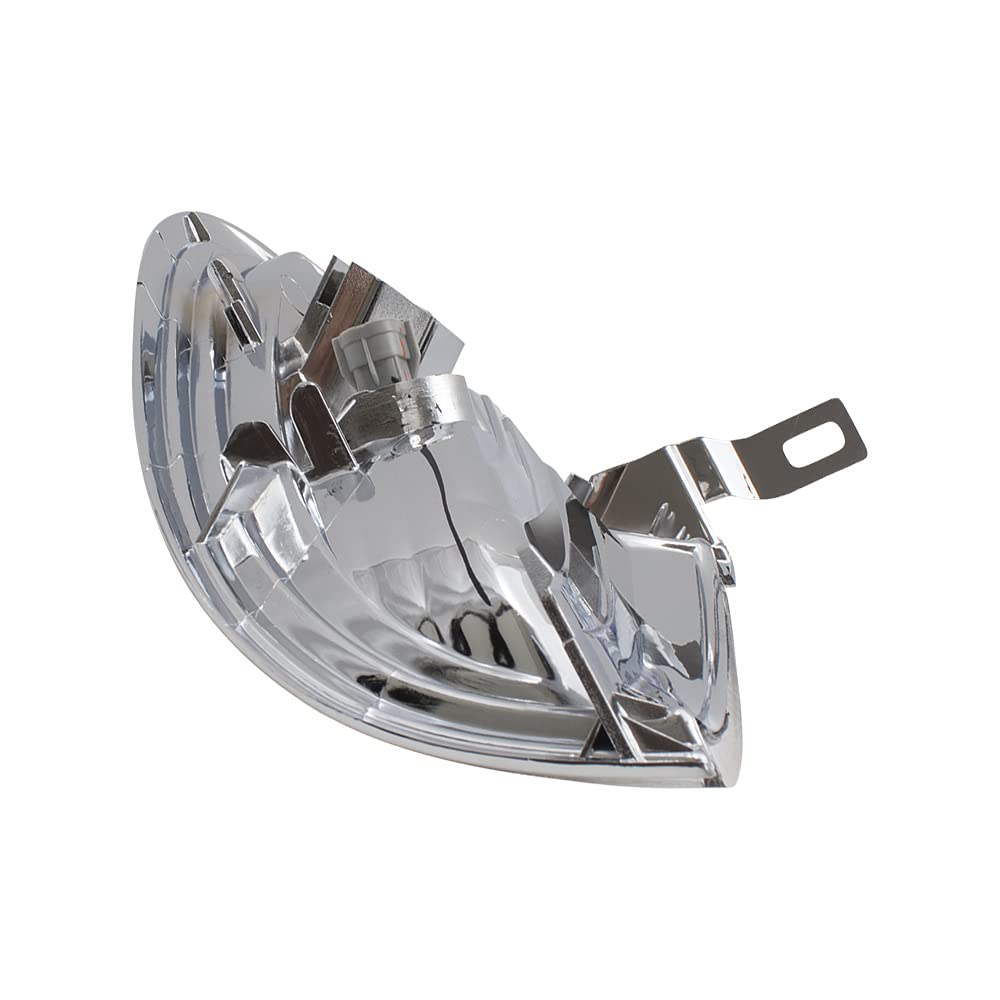 Brock Replacement Drivers Park Signal Corner Marker Light Lamp w/Chrome Trim Compatible with 2001-2004 Tacoma Pickup Truck 8162004080