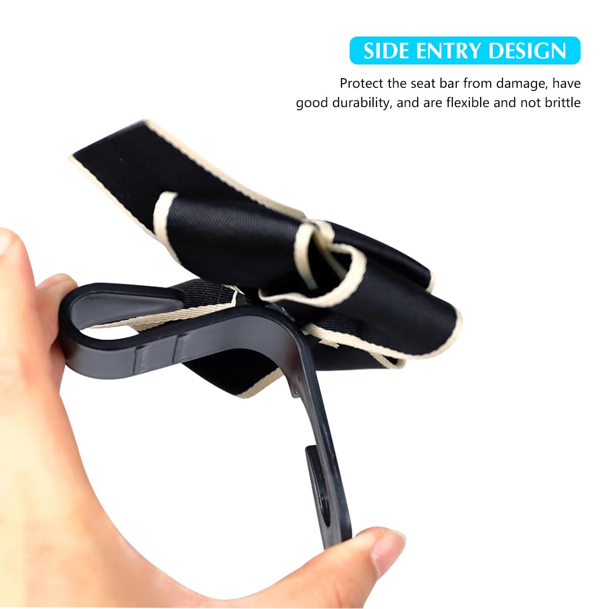 Mandark 2Pcs Car Seat Headrest Hooks, Cute Bow Vehicle Hooks For Purses And Bags, Automotive Purse Hook Hanger Interior Decorati