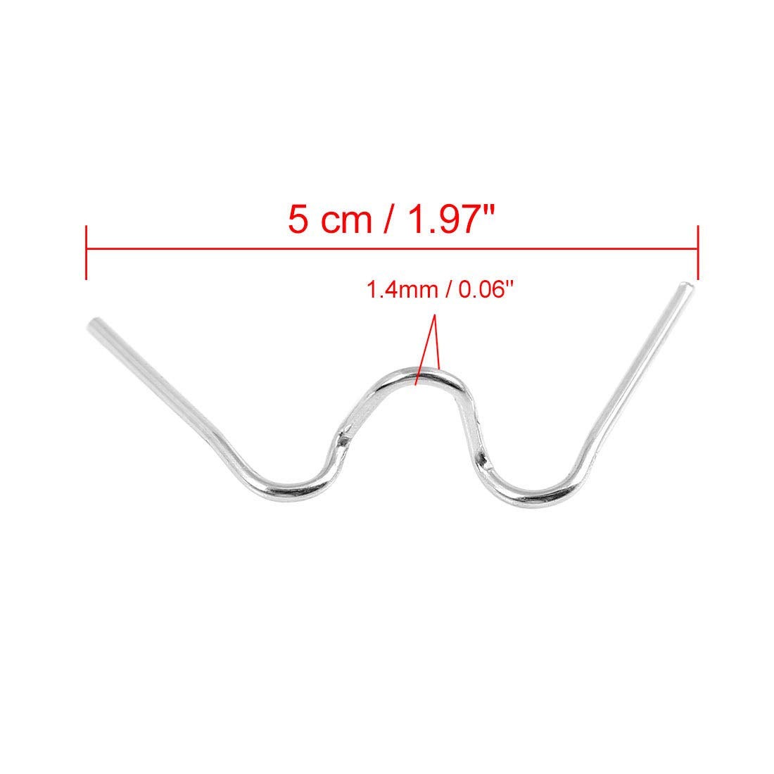 Uxcell Universal Replacement Motorcycle Fastener Spring Clip For Round Headlight 20Pcs