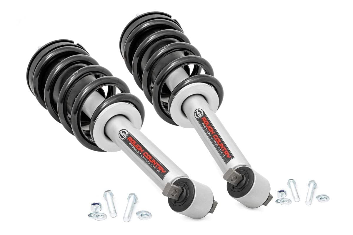 Rough Country 3.5 N3 Loaded Struts for 2014-2018 Chevy/GMC 1500-501130,Silver