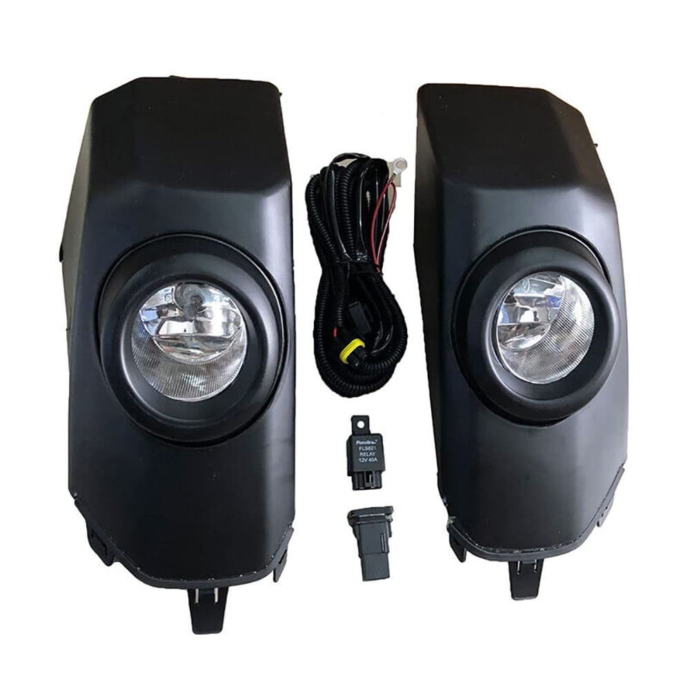 Jesymbx For Toyota Fj Cruiser 2007-2017 Front Bumper Fog Light Drl Daytime Running Lamp With Bulb And Wiring Black