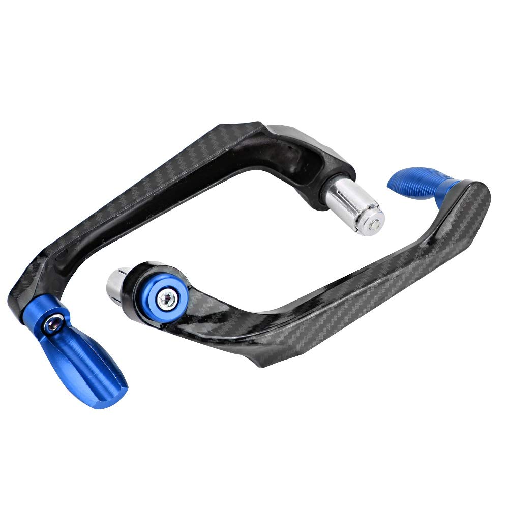 Kimiss Universal 7/8In 22Mm Cnc Aluminum Handlebar Brake Clutch Lever Hand Guard Protector For Motorcycle, Motorbike, Scooters, Electric Cars, Mountain Bikes(Blue)