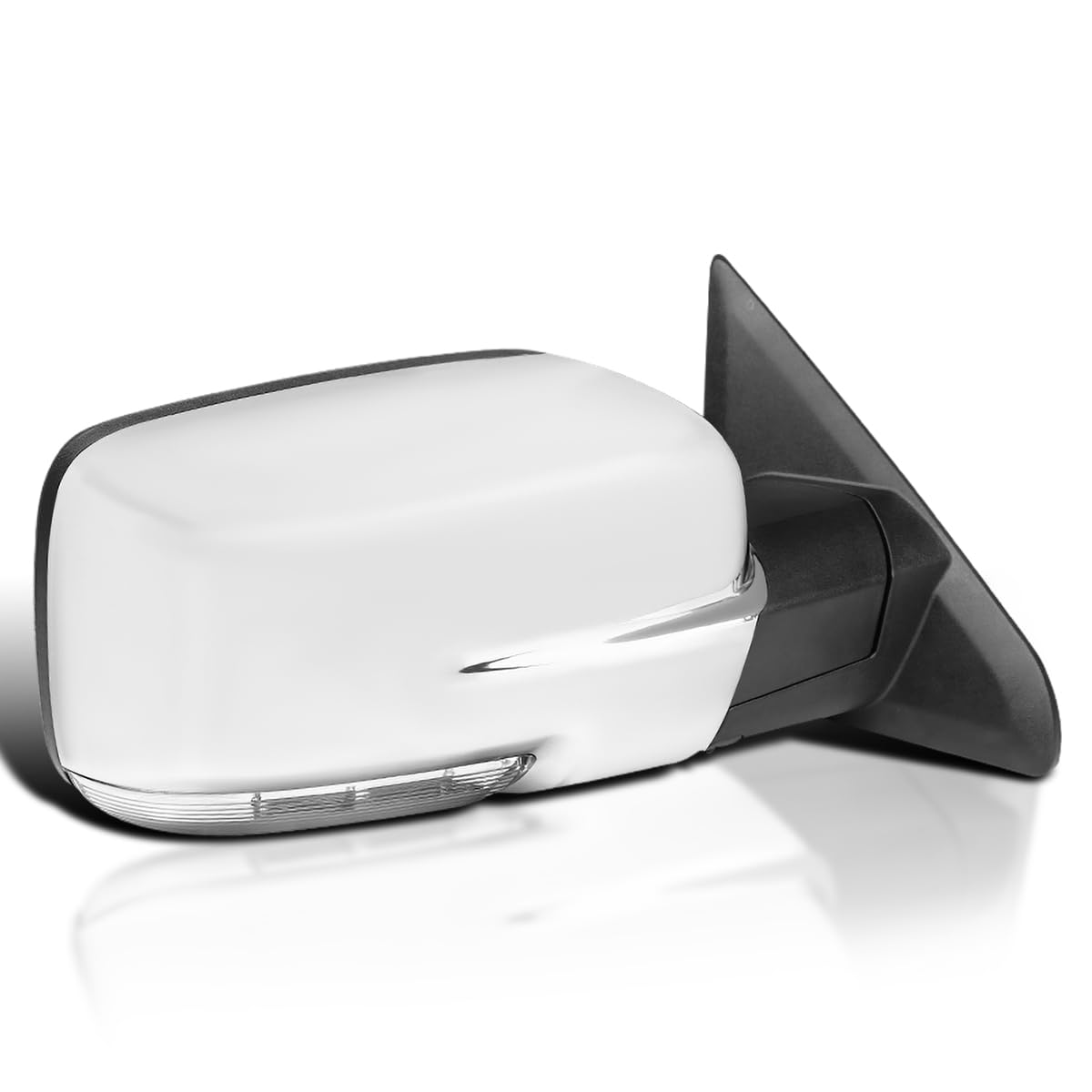 Spec-D Tuning Led Signal Power Heated Chrome Right Passenger Side Mirror Compatible With 2013-2019 Dodge Ram 1500