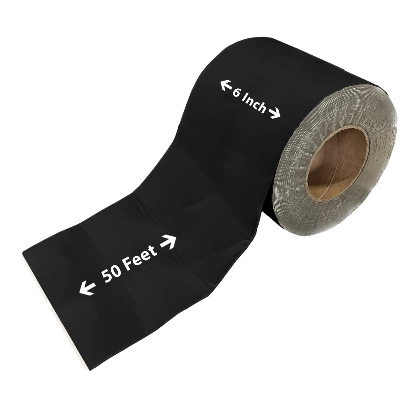 FastSeal RV Roof Tape, 6'' x 50' Black, RV Sealant Tape for Camper Roof Repair, Trailer Roof Sealant, Stop Camper Roof Leaks, UV