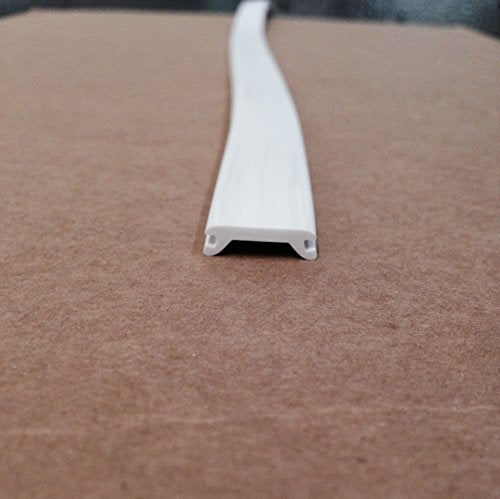 White Rv Camper Trailer Thick Vinyl 3/4'' Insert Trim Mold Flexible Screw Cover 0.75'' X 24 Feet (24 Ft, White)