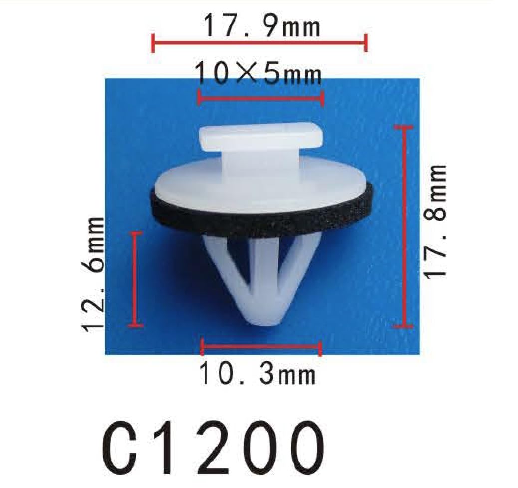 Autobahn88 Retainer Clip For Rocker Panel, Compatible With Toyota (Oem: 753950T010) (Pack Of 20)