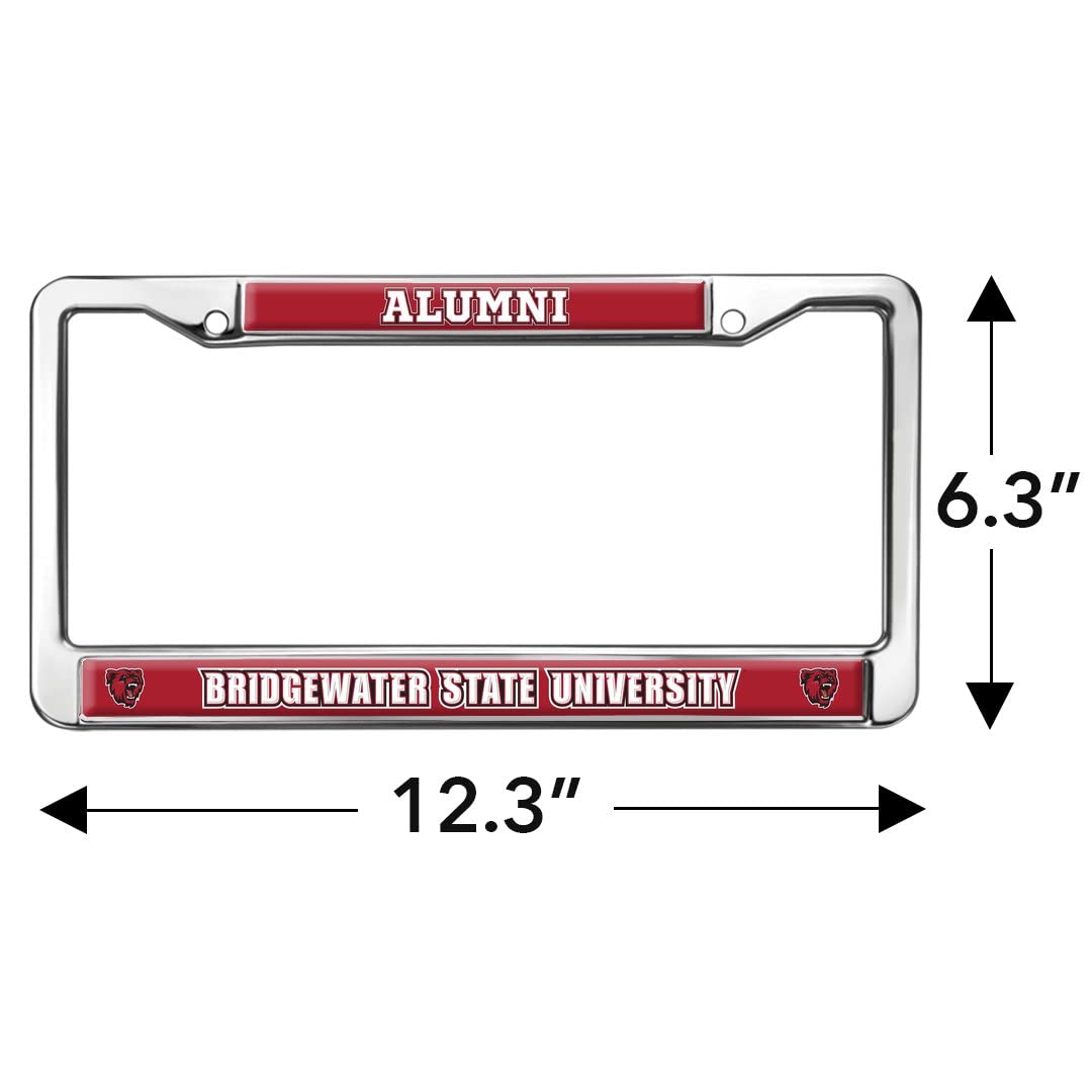Bridgewater State Alumni Logo Full Size Standard License Plate Metal Frame