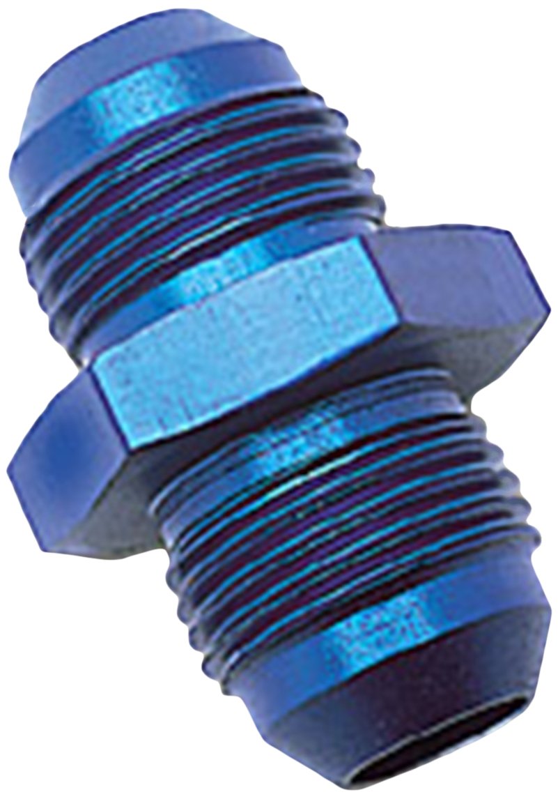 Russell/Edel 660350 Blue Anodized Aluminum -6An Flare Union Adapter