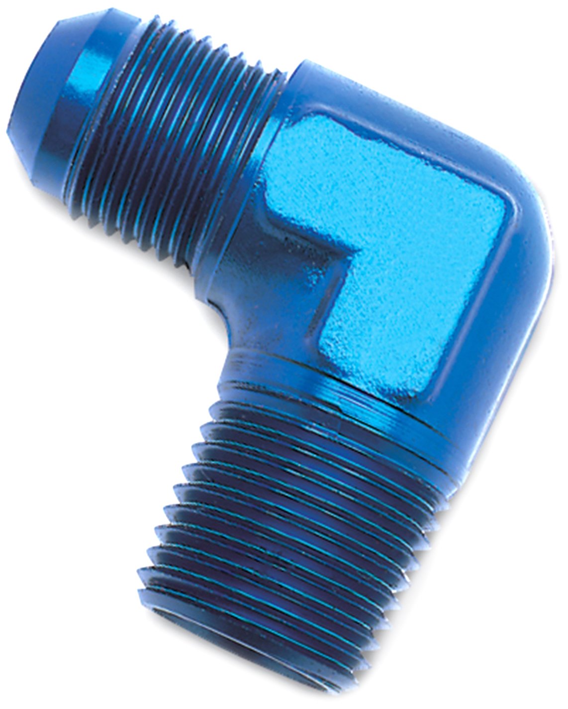 Edelbrock Russell 660880 Blue 90 Degree Adapter Fitting