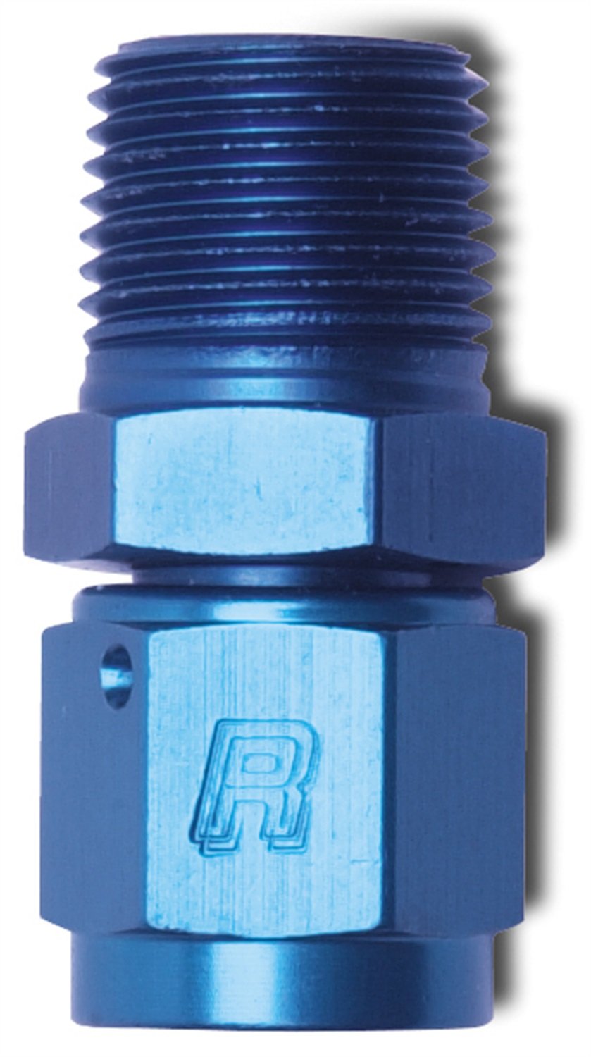 Edelbrock/Russell 614206 Blue Anodized Aluminum Straight Female -6An To Male 1/4 Npt Adapter Fitting