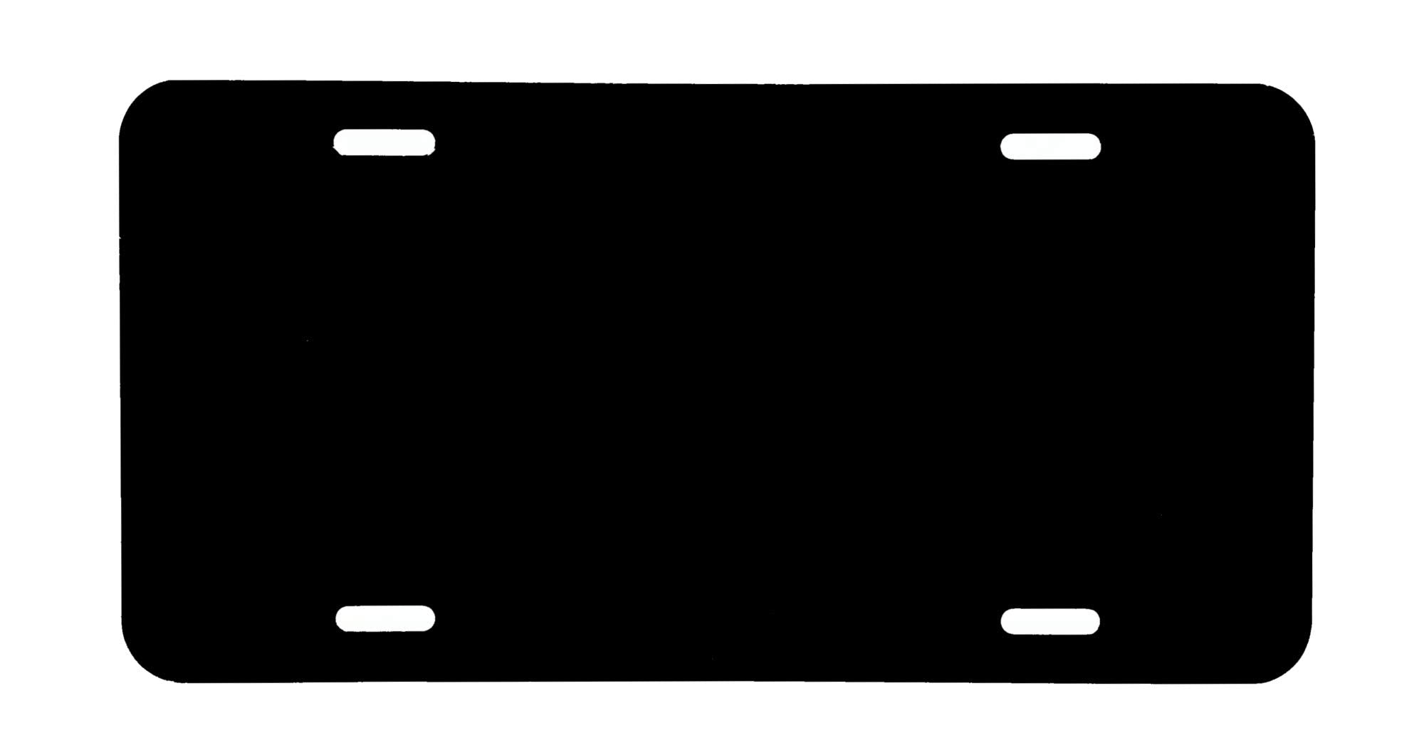 Blank Metal Automotive License Plate Plates Tag For Custom Design Work - 0.025 Thickness/0.5Mm - Us/Canada Size 12X6 (Black)