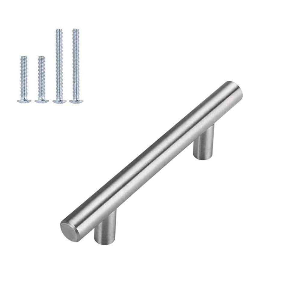 Homdiy 20 Pack Drawer Pulls Brushed Nickel Cabinet Pulls 201Sn Cabinet Hardware Modern Kitchen Cabinet Handles 2-1/2 Hole Centers Cupboard Handles