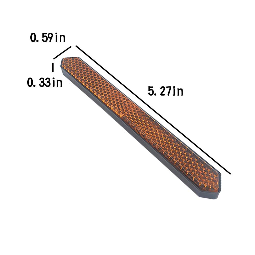 Stick-On Hexagonal Reflectors - Front Fork Side Reflector For Motocross, Harley, Semi Trucks & Trailers, Warehousing, Boats, Ser