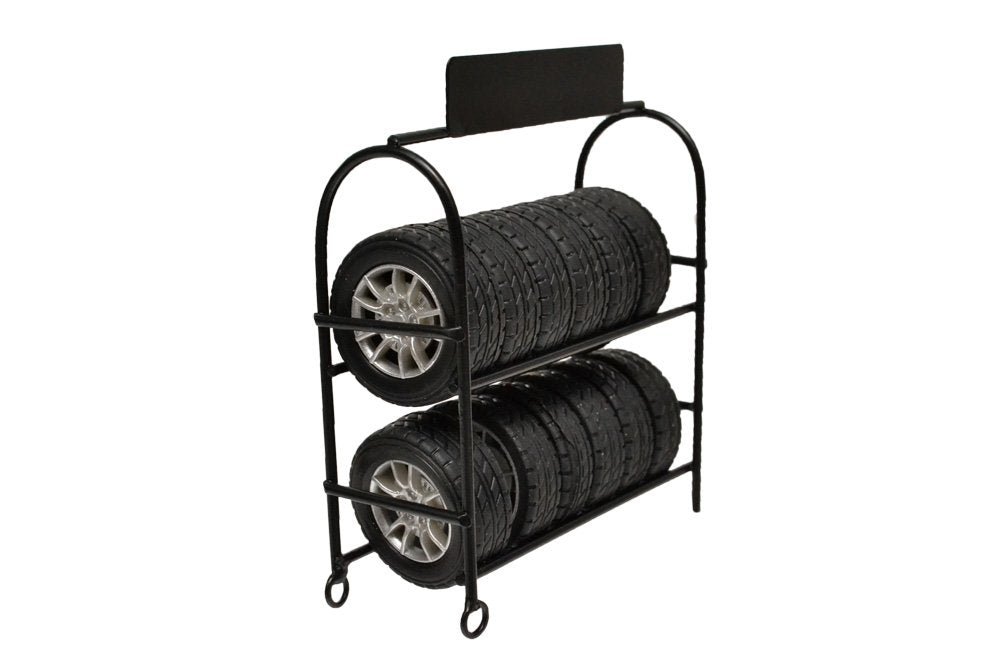 American Diorama Metal Tire Rack With Rims And Tires For 1/24 Scale Models