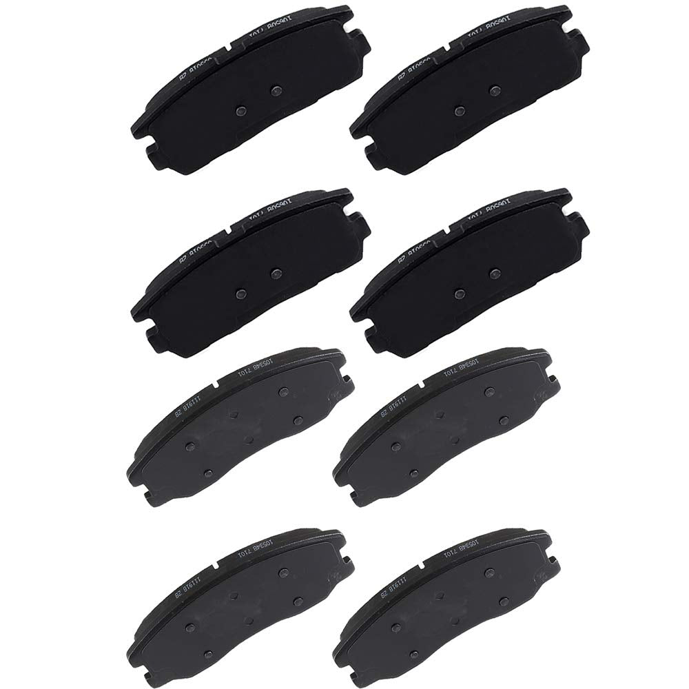 Cciyu D1264 D1275 Ceramic Front Rear Brake Pad Set Fit For 12-15 For Chevrolet Captiva Sport,07-09 For Chevrolet Equinox,07-09 F