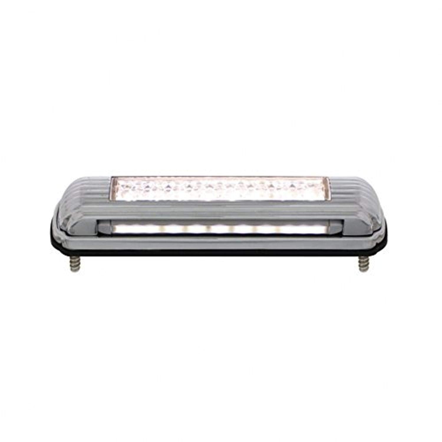 United Pacific 110204 Chrome Flush Mount 8 White LED License plate Light - Back-Up Light