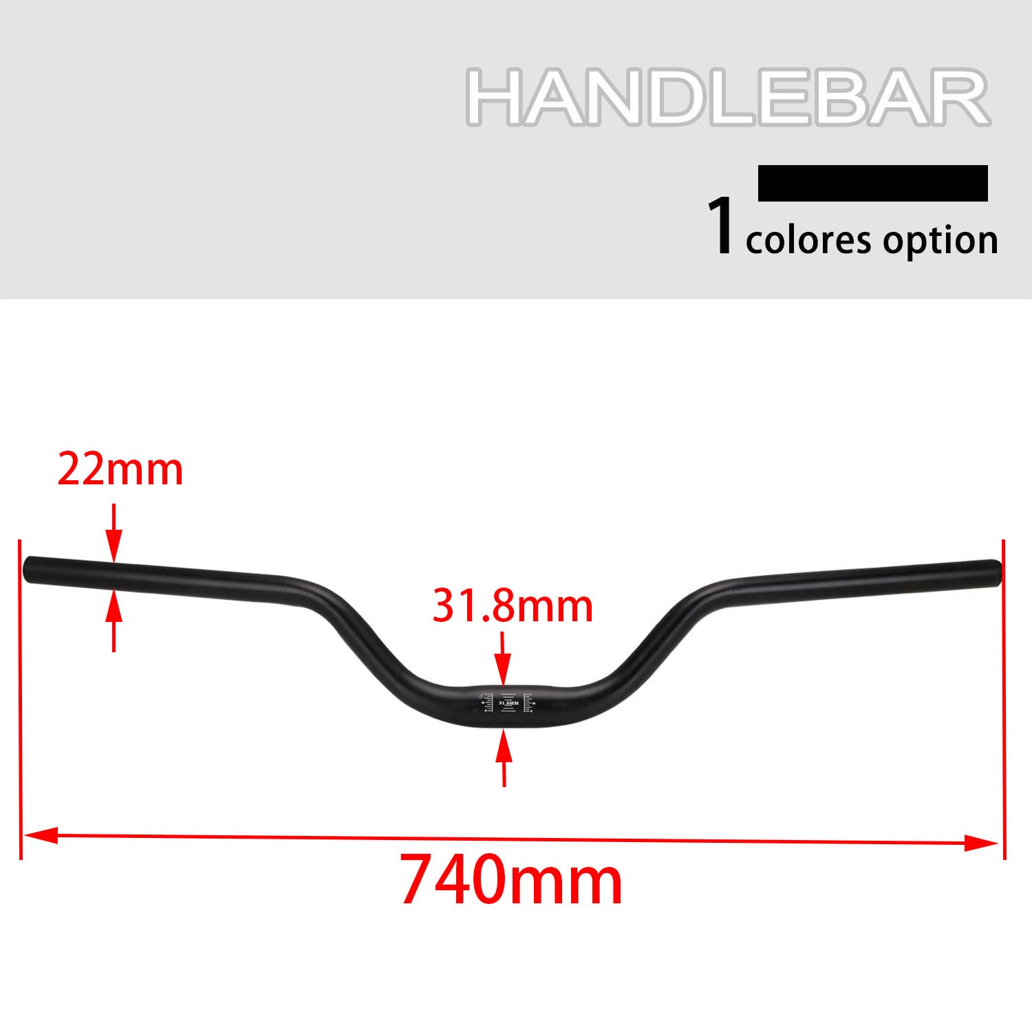 JFG RACING Surron Handlebar,7075 Aluminum 31.8MM and 7/8'' 22MM andHandle Bar Heightened for Sur Ron/Surron/Light Bee/X160/X260