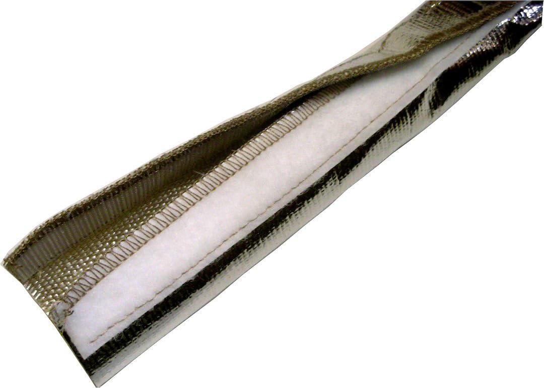 Thermo-Tec 14030 Express Sleeve Aluminized Hose And Wire Protection, 3' X 1/2- 1 I.D. , Silver