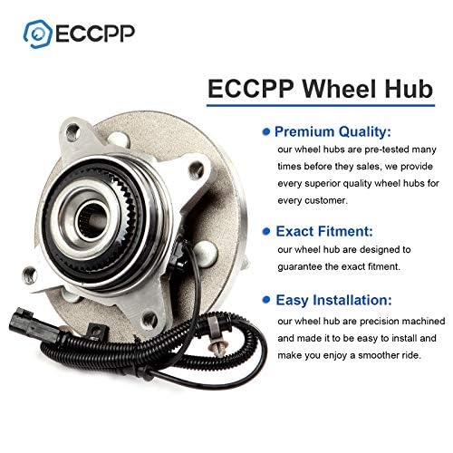 ECCPP Front 6 Lugs Wheel Bearing and Hub Assembly For 2011-2014 For Ford Expedition 2011-2014 For Ford F-150 2011-2014 For Linco