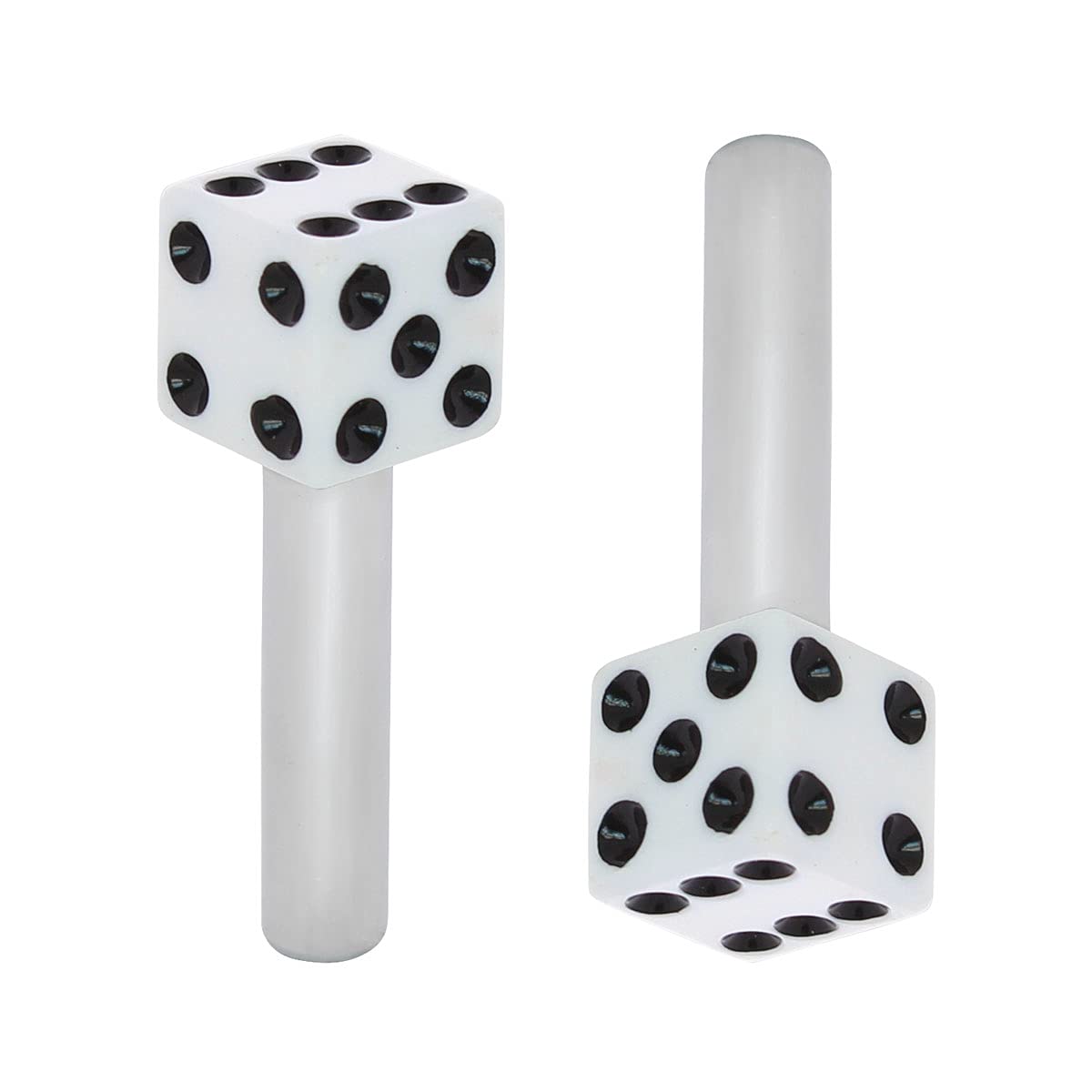 United Pacific 70041 High Impact Plastic Construction Dice Door Lock Knobs for Classic & Vintage Cars/Trucks, 1032 Thread  Whi