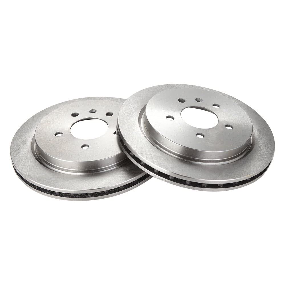 Trq Rear Brake Rotors Set Vented Compatible With 2003-2007 Cadillac Cts 2005-2011 Sts