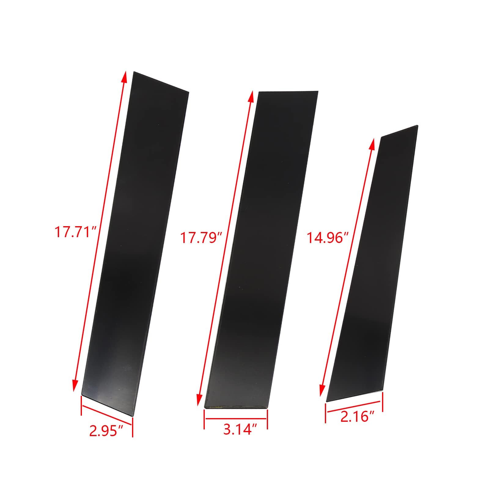 Secosautoparts 6Pcs Black Exterior Door Window Pillar Posts Molding Cover Trim Compatible With Honda Cr-V 2007 2008 2009 2010 2011 Stickers Anti Scratch Window Molding Door Trim