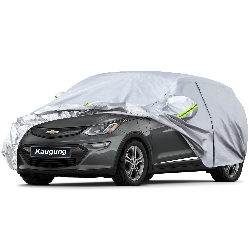Kaugung 6 Layers Hatchback Car Cover Custom Fit Chevrolet Bolt From 2016 To 2025, Waterproof All Weather Resistant Outdoor Indoo