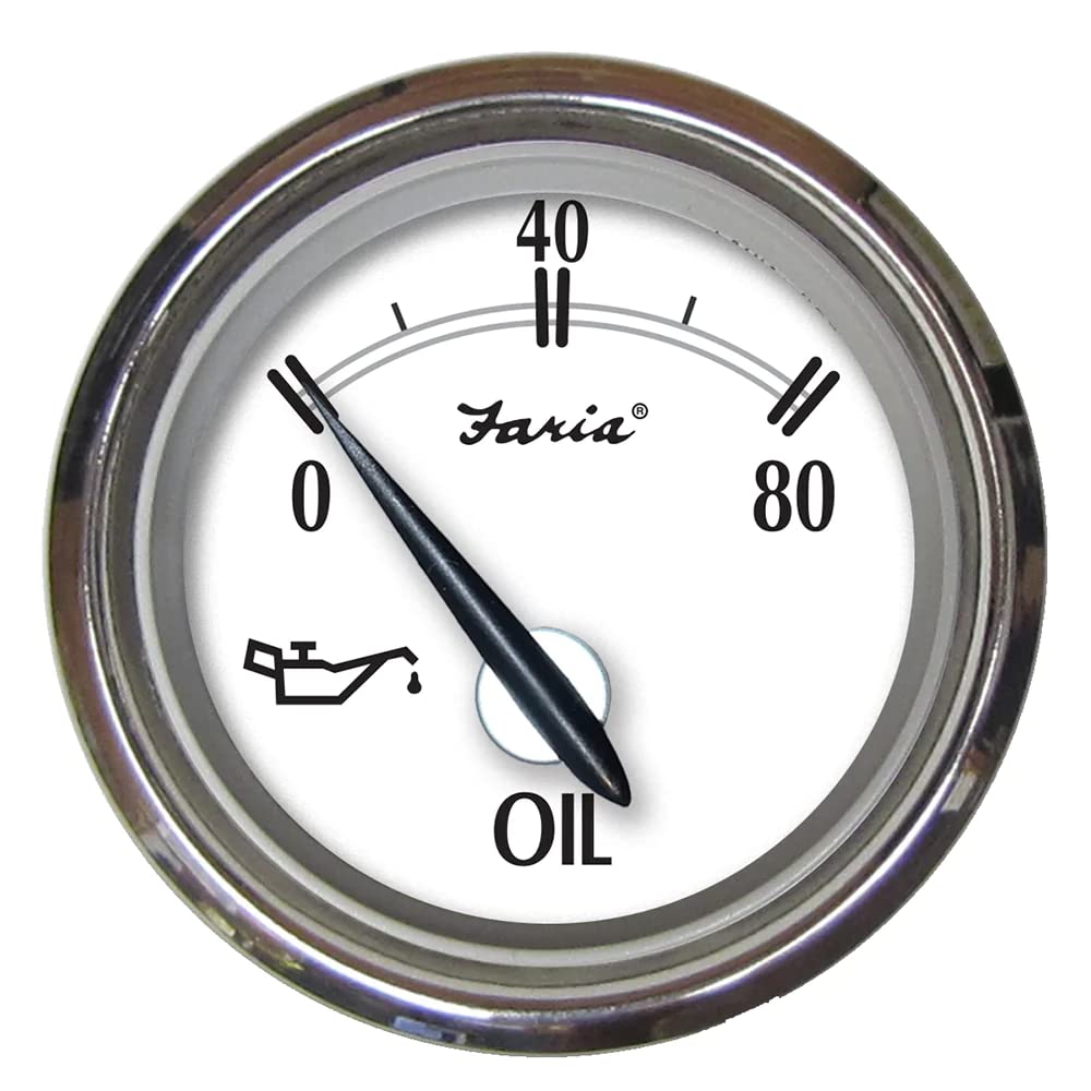 Faria Newport Ss 2 Oil Pressure Gauge - 0 To 80 Psi