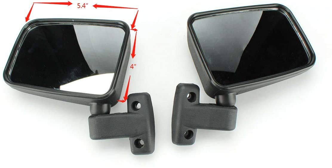 Chikia Pair L+R Side View Mirror Replacement for Hisun UTV 400 500 700 800,Massimo 500 700,Coleman 500 700,Axis 500 700,CFMOTO,U