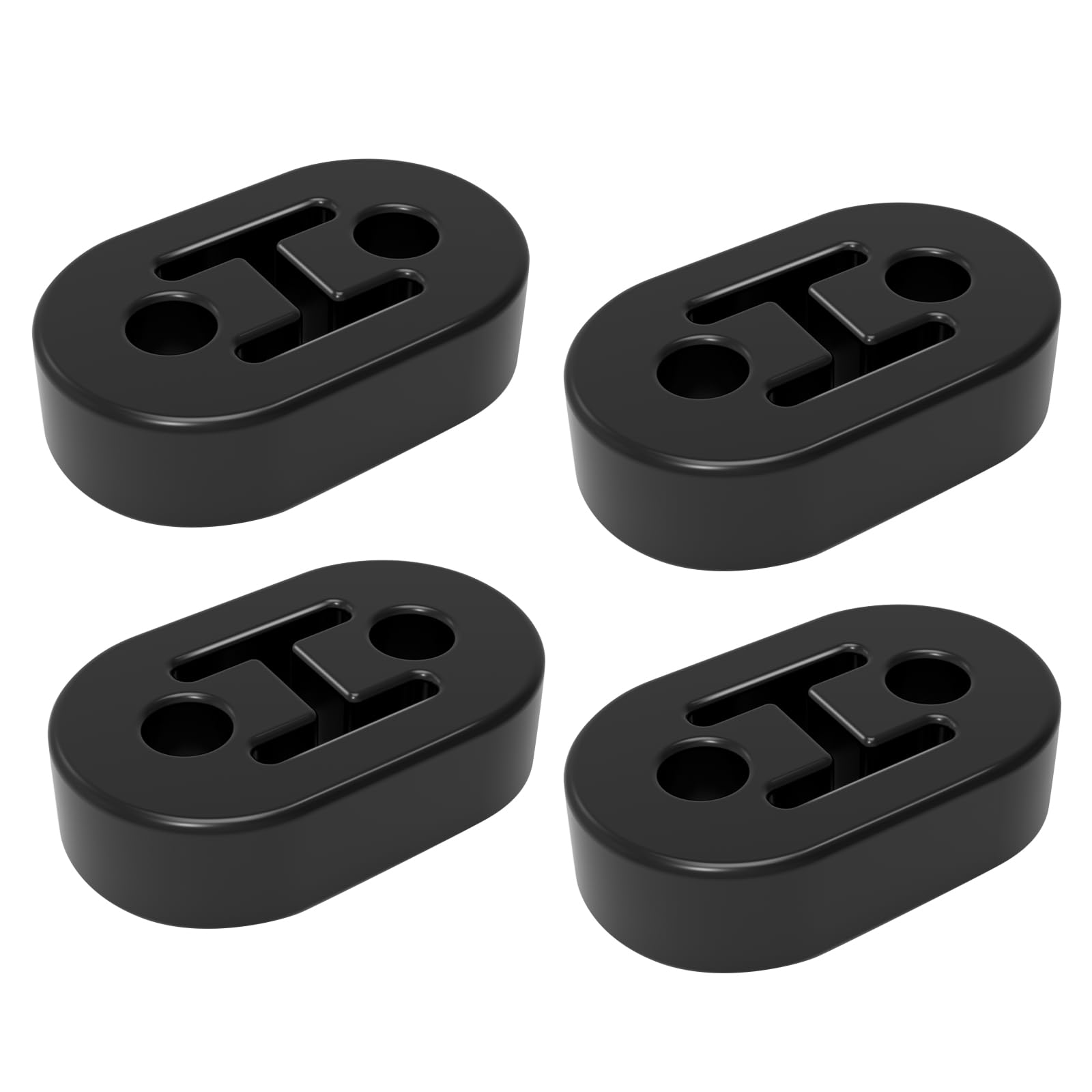 2 Hole Exhaust Hanger Bushing Muffler Upgrade Epdm Insulator Shock Absorbent Mount Bracket High-Density Hangers 12Mm Hole (73Mm