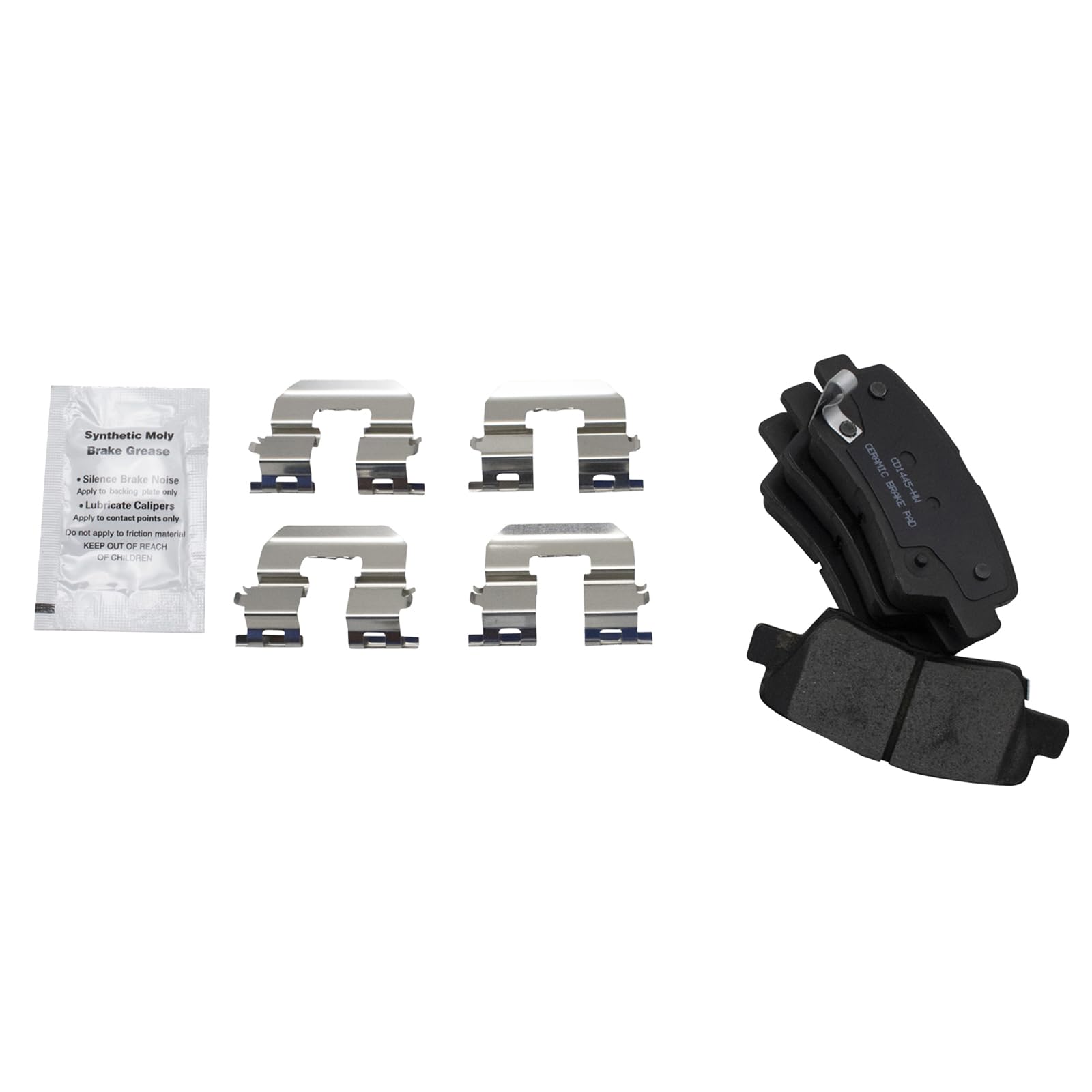 TRQ Rear Posi Ceramic Brake Pad Kit Set for Hyundai Sonata Kia Optima