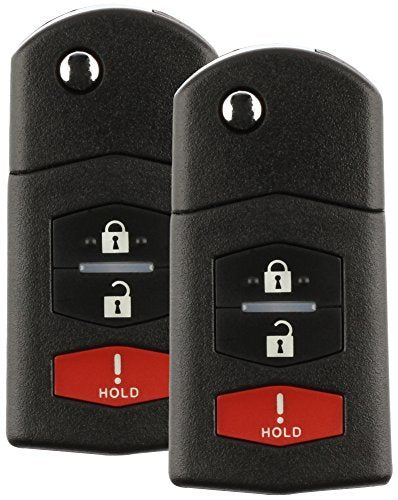 Discount Keyless Car Remote Entry Replacement Uncut Ignition Flip Key Fob For Mazda Cx-7 Cx-9 Ske12501 (2 Pack)
