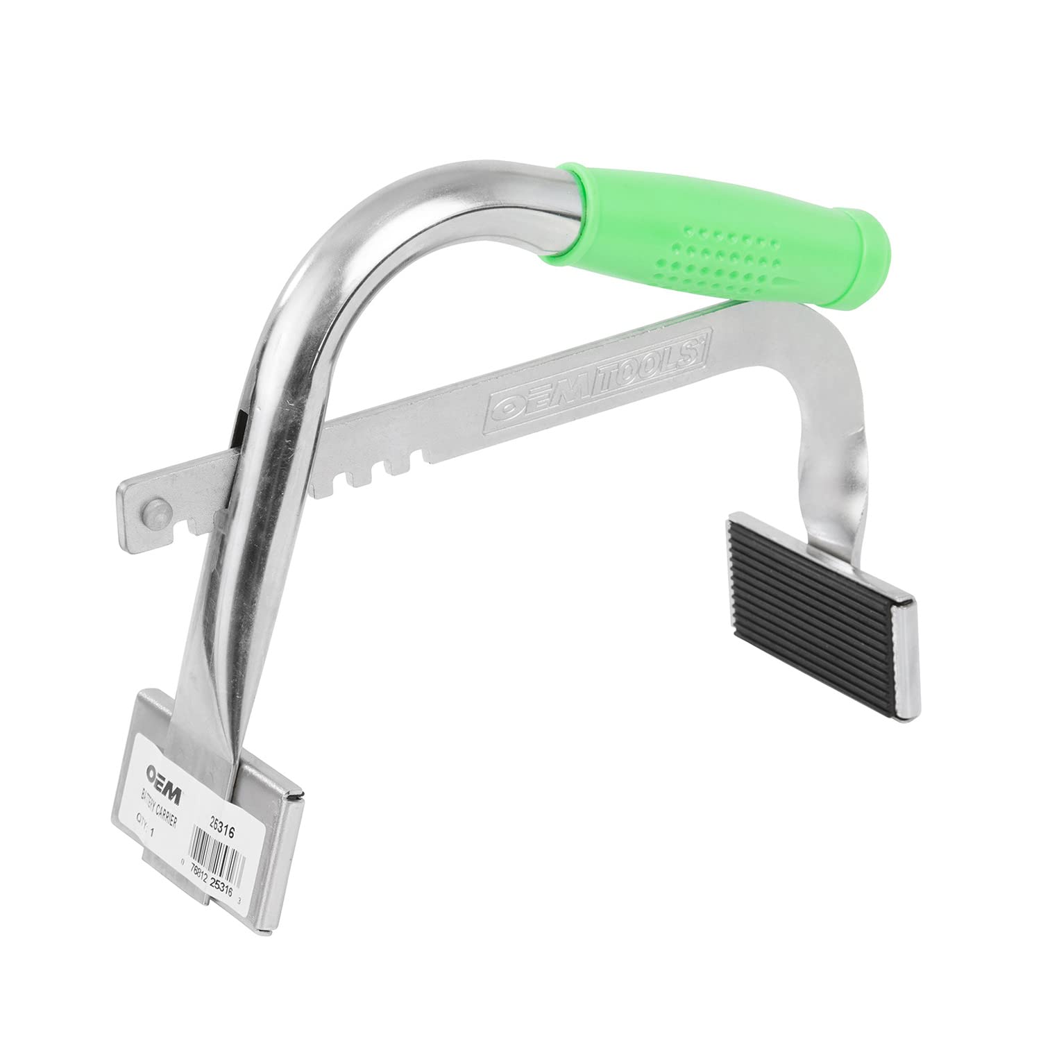 Oemtools 25316 Battery Carrier, Grab, Lift, And Carry Top Post Or Side Post Batteries, Rubber Pads Securely Grip Batteries, Heavy Duty Batteries Carrier