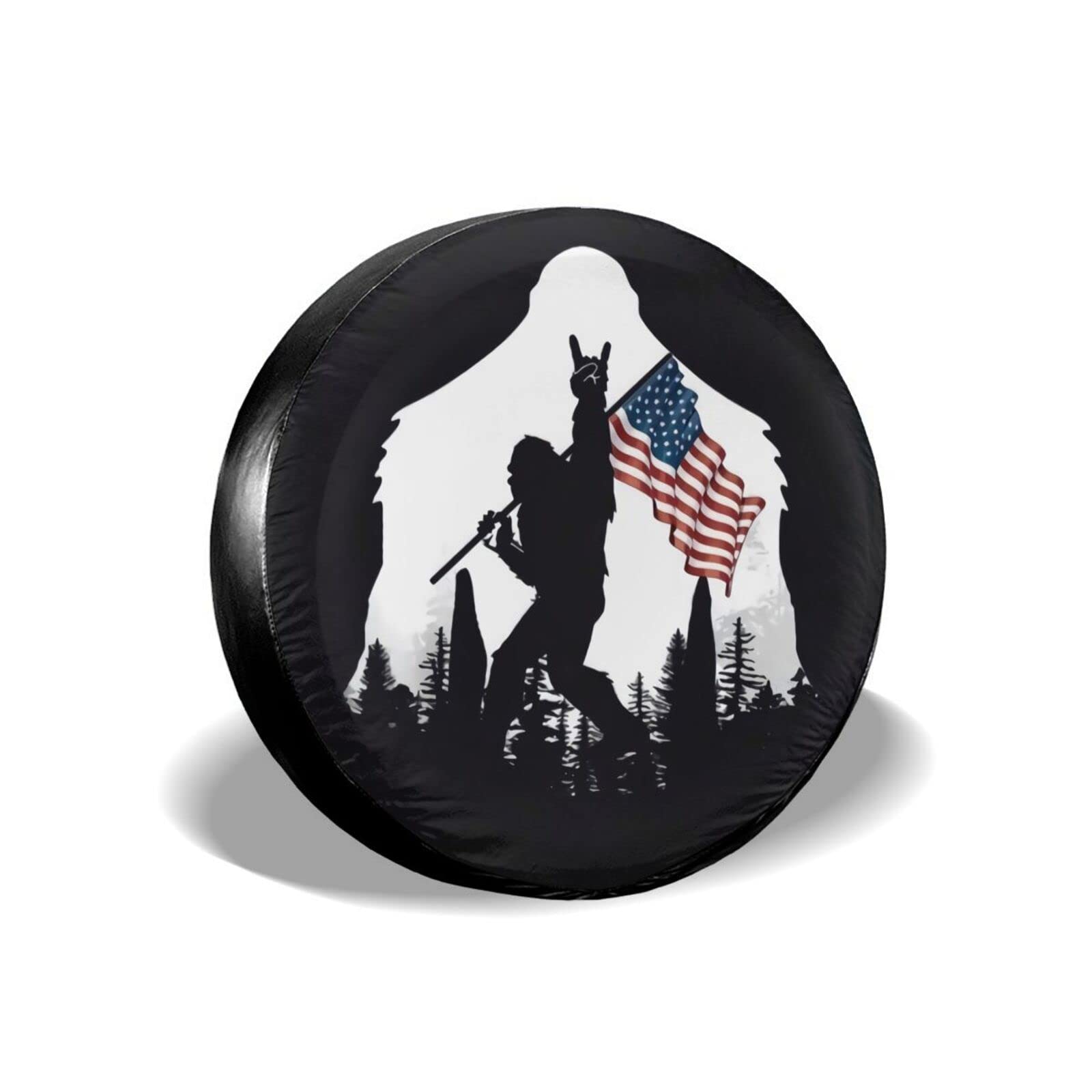 Siski American Flag Camping Spare Tire Cover Wheel Protectors Weatherproof Universal For Trailer Rv Suv Truck Camper Travel(15''